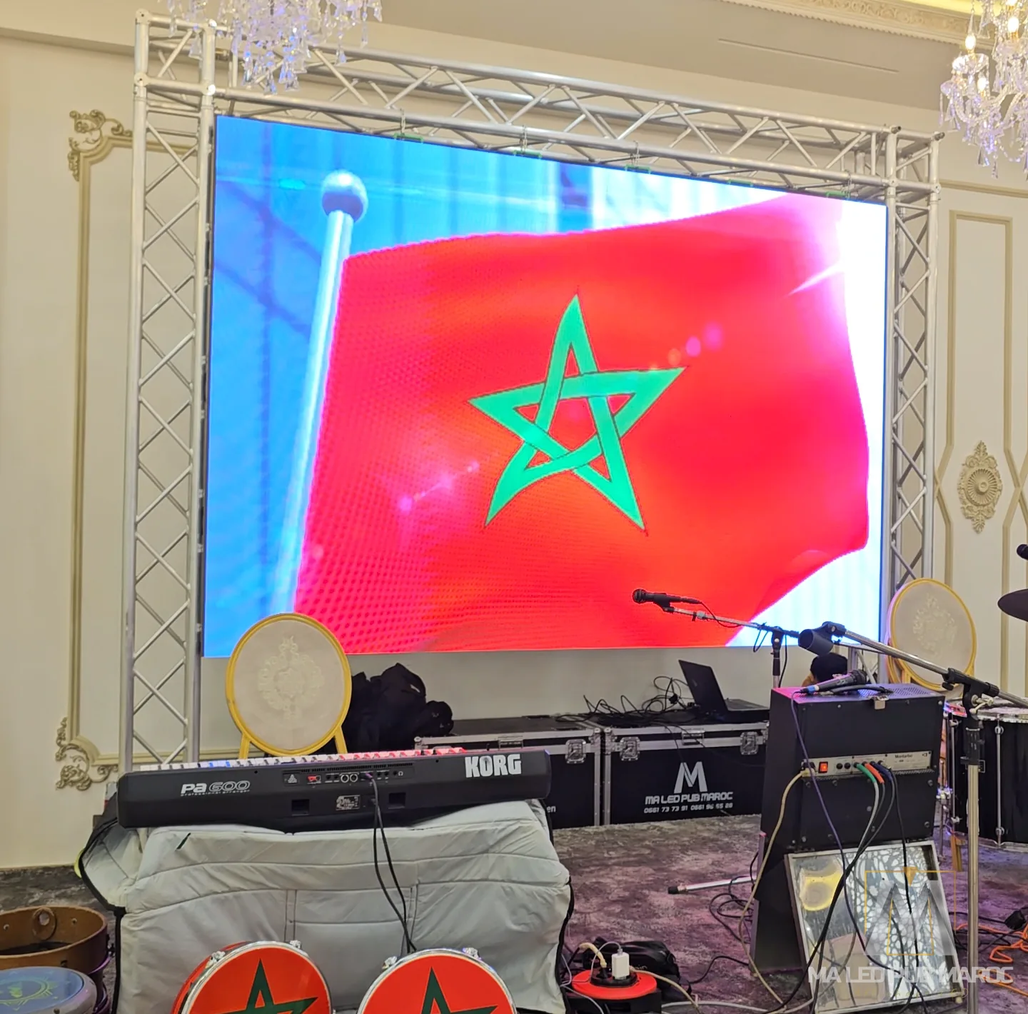 Scène Cérémonie & Soirée Mariage - Écran LED Haute Résolution
